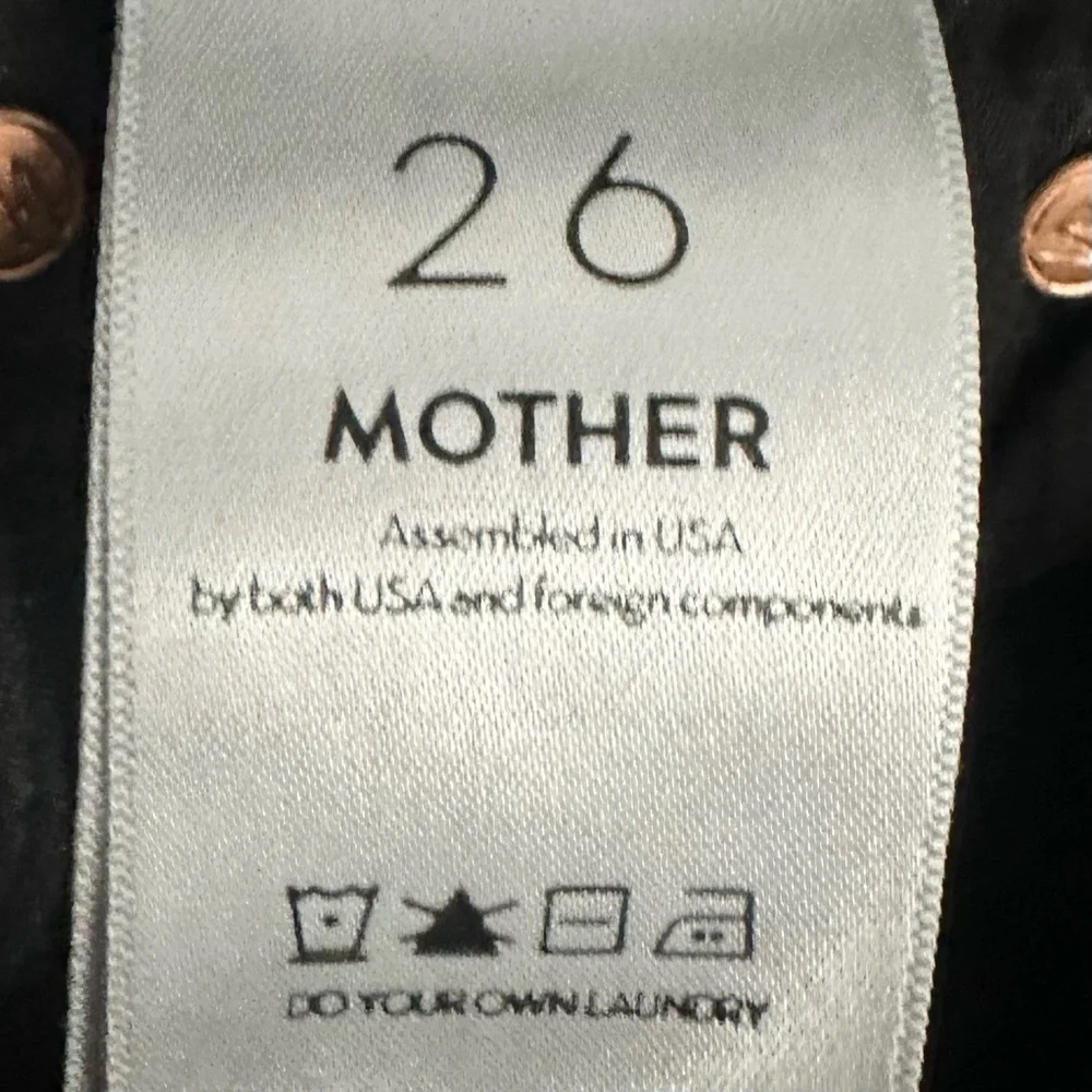 Mother Jeans 26 (S) Swooner Ankle Fringe Black Denim - Picture 11 of 12